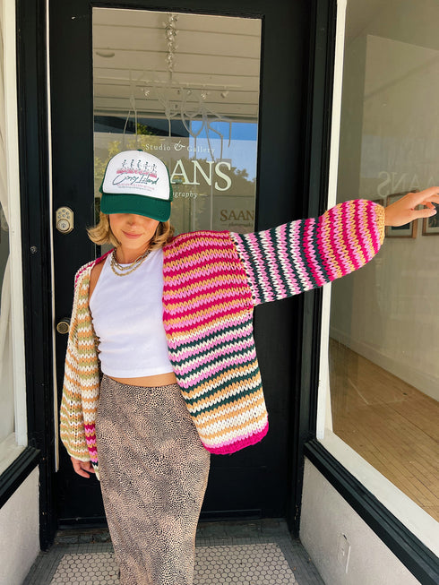You're My Stripe Cardigan// Pink *RESTOCKED*